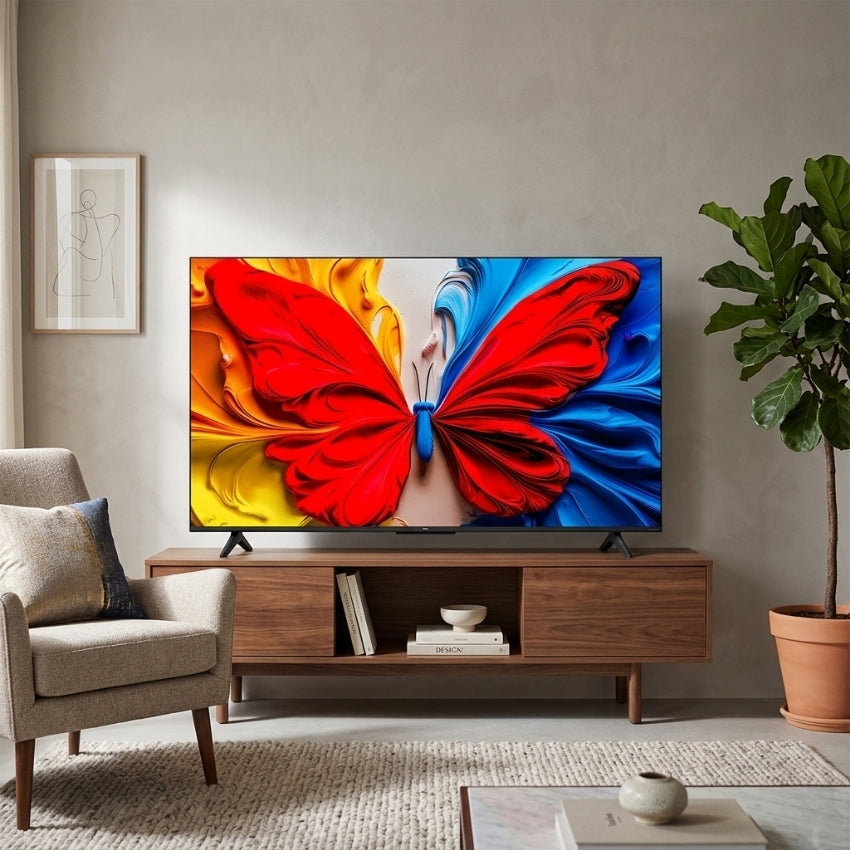 TCL TV 50 pouces QLED FHD - HDR10, Dolby Audio, Google TV, design métallique sans bord - 50S5K