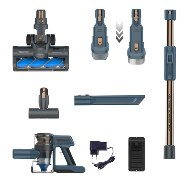 Taurus Aspirateur Balai – Homeland Digital Animal Flex : Balai sans fil 25,9 V, moteur numérique 450W, flexible 180°