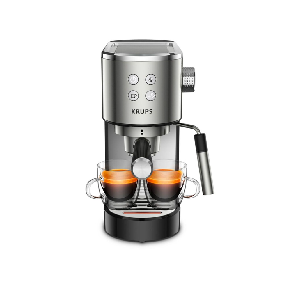 Machine à Café Expresso KRUPS Virtuoso XP442C11 – 15 Bars avec Buse Vapeur Inox