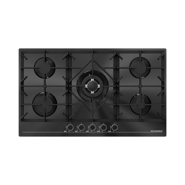 SCHNEIDER Plaque de cuisson à gaz encastrable 5 feux - HB902MVGK