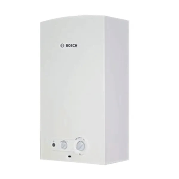 Bosch Chauffe-Eau à Gaz 6 L – Allumage électronique, pose verticale, montage mural compact – CBE16