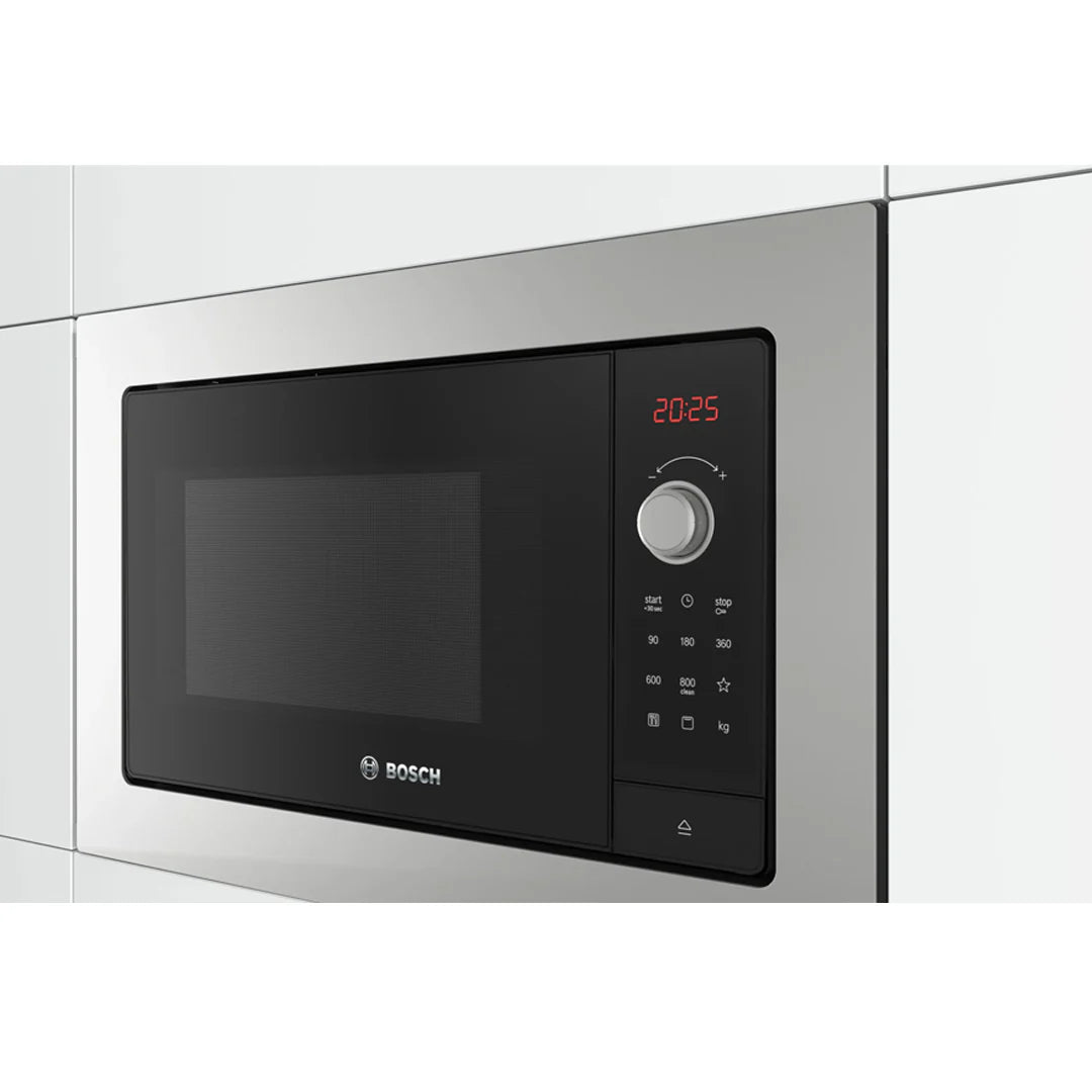 Bosch Micro‑ondes encastrable – Cavité 25 L, Grill & Hydrolyse LED – BEL653MS3