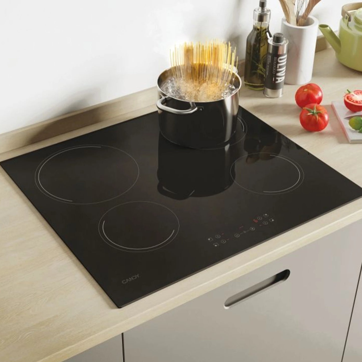 Candy Table de cuisson Vitrocéramique 4 zones – 590 × 520 mm – CH64CCB