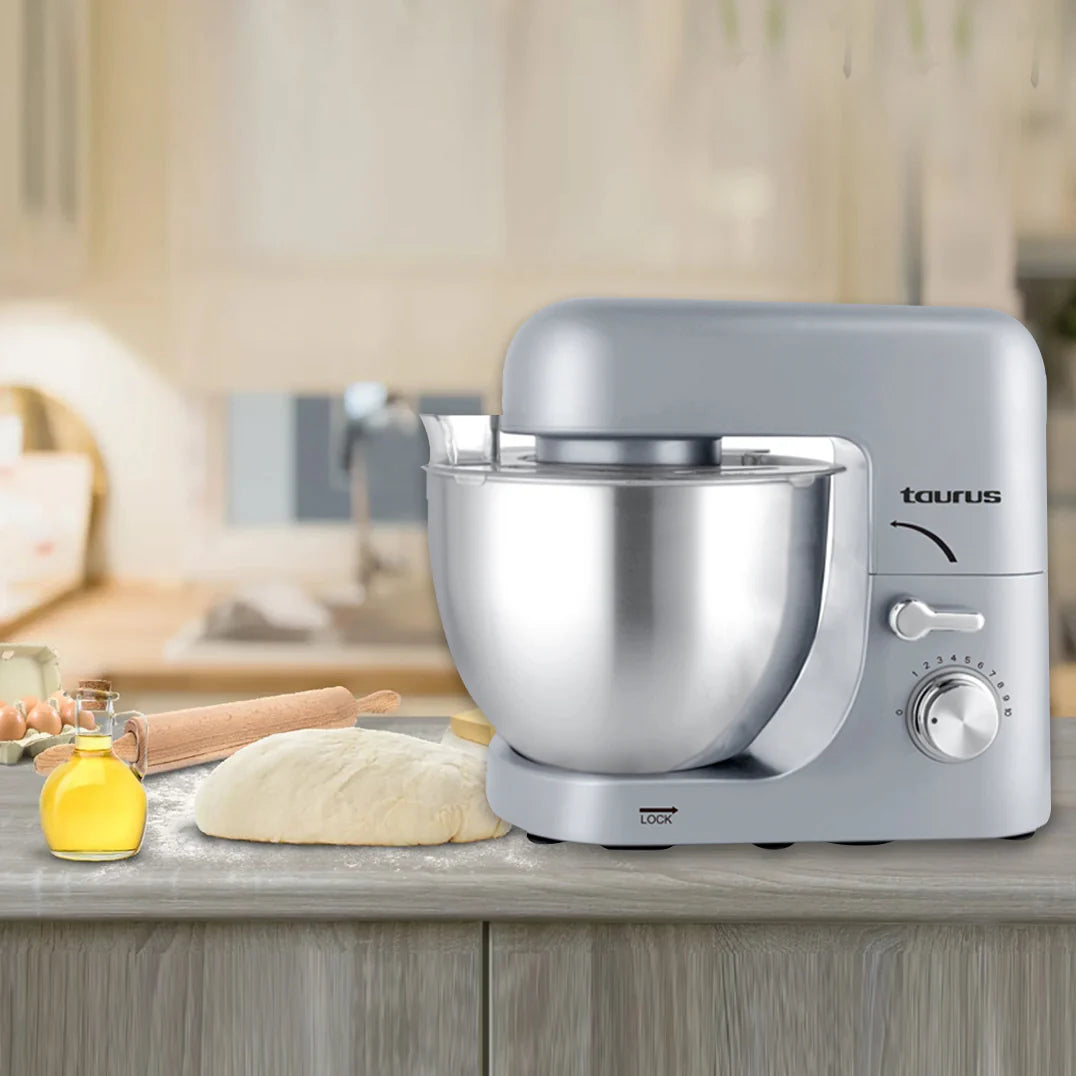 Taurus Robot Pâtissier Compact – 1400 W, Bol inox 5 L, Vitesse variable – Compact