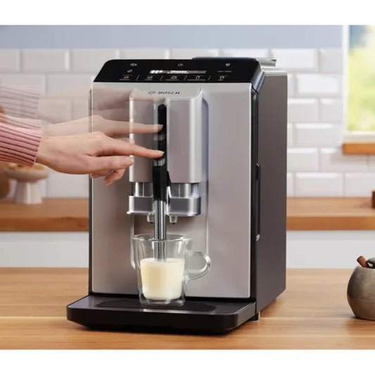 Bosch VeroCafe Machine à café tout‑automatique – 1,4 L, broyeur céramique, mousseur automatique – TIE20301