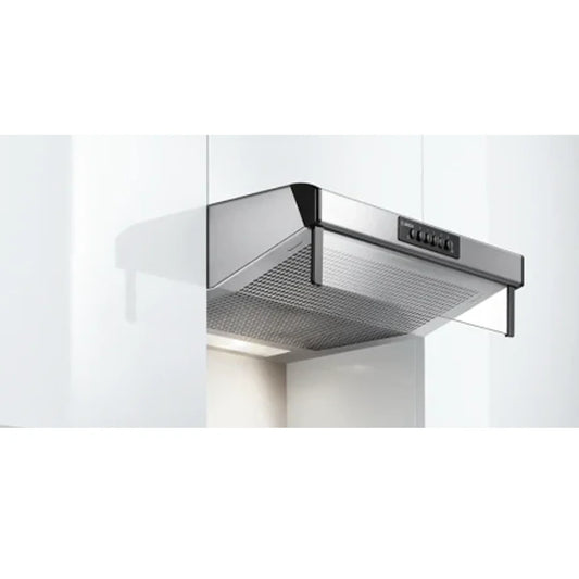 Bosch Hotte Casquette 60 cm Inox – Extraction 360 m³/h, 3 Vitesses, 2 Lampes Halogènes – DHU665CQ