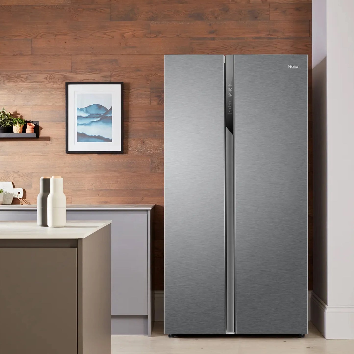 Haier Réfrigérateur Side-by-Side – 528 L, No Frost, Multi‑Air Flow, Inverter – HSR3918ENPG