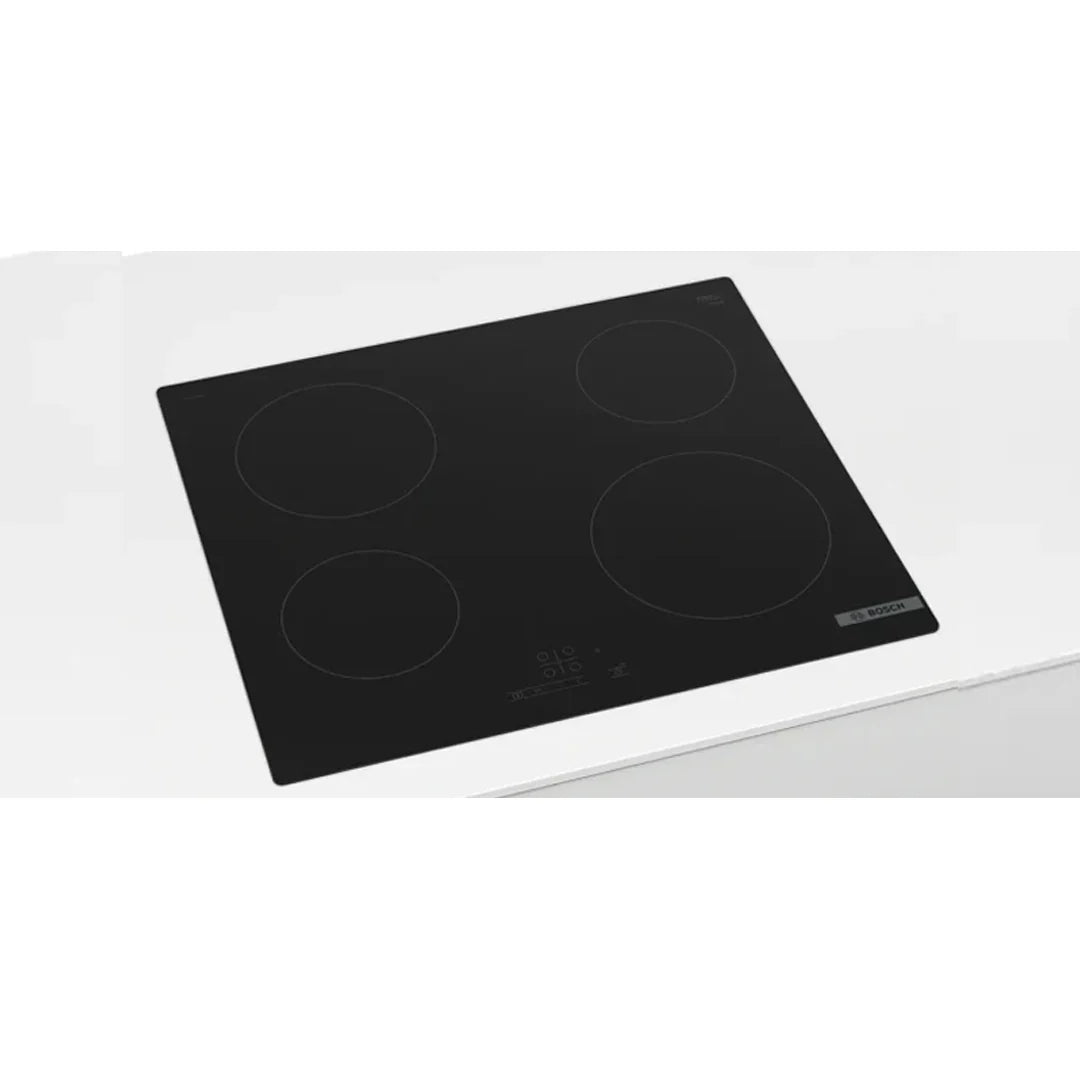 Bosch Table de cuisson électrique vitrocéramique – 4 foyers 60 cm sans cadre – PKE611BB8E