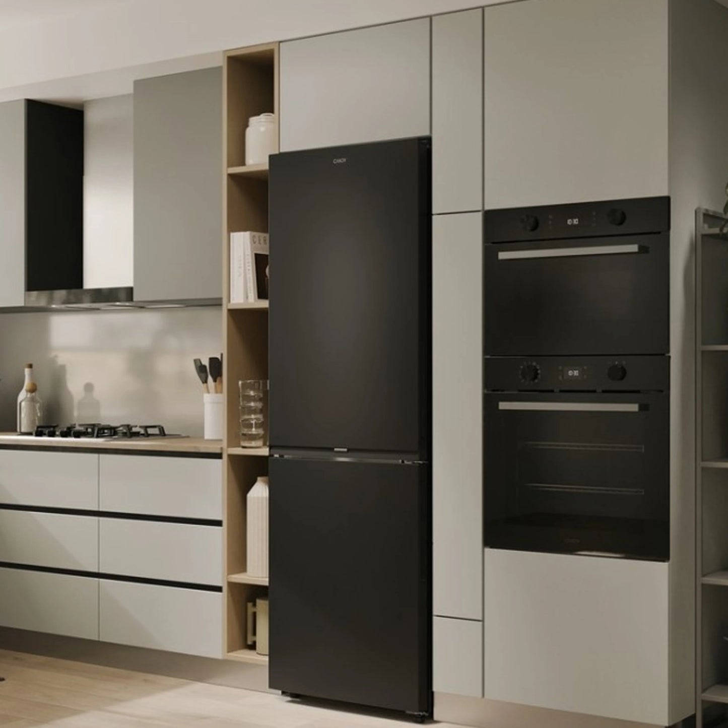 Candy Réfrigérateur combiné – 355 L, No Frost, Fresh 0 °C, connectivité hOn – ECN2CQTEB186