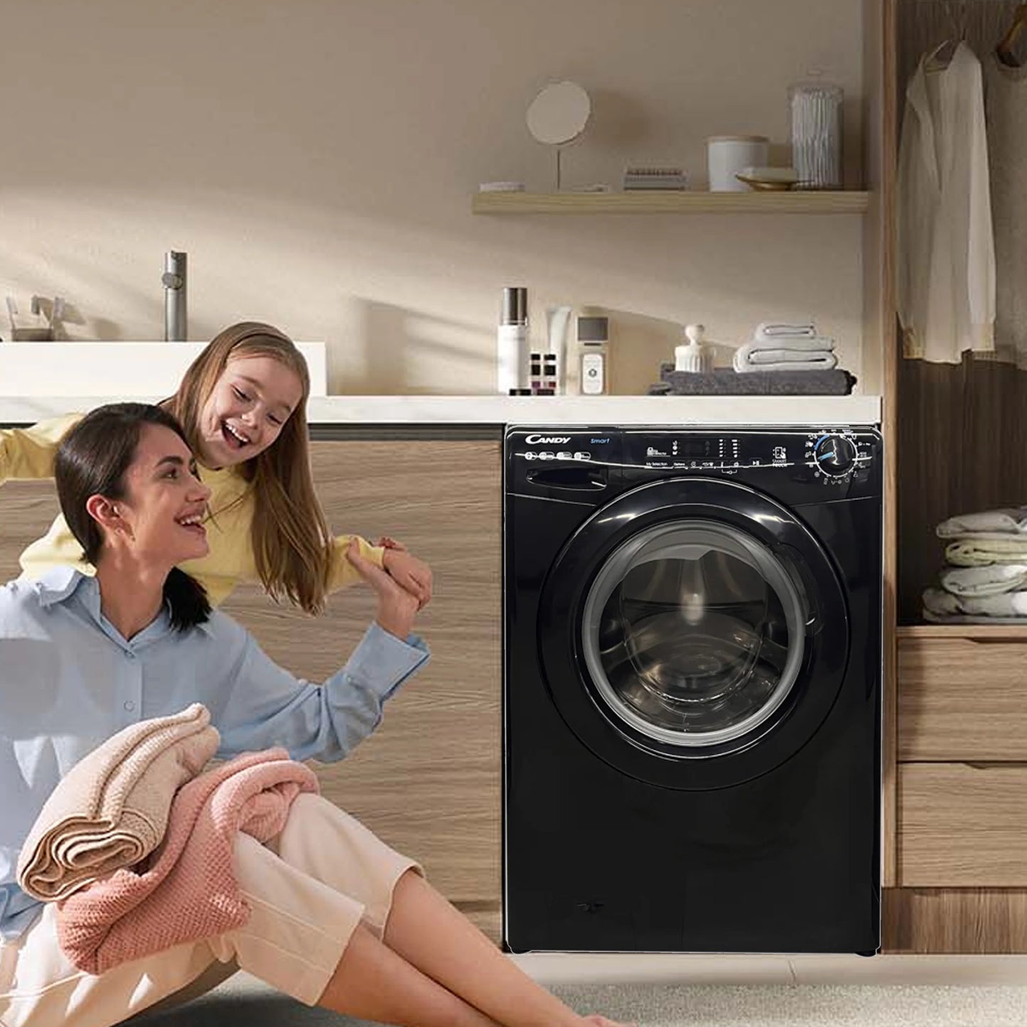 Candy Lave‑Linge 8 kg – Moteur AC, NFC, Départ différé – CS1082DBB/1‑15