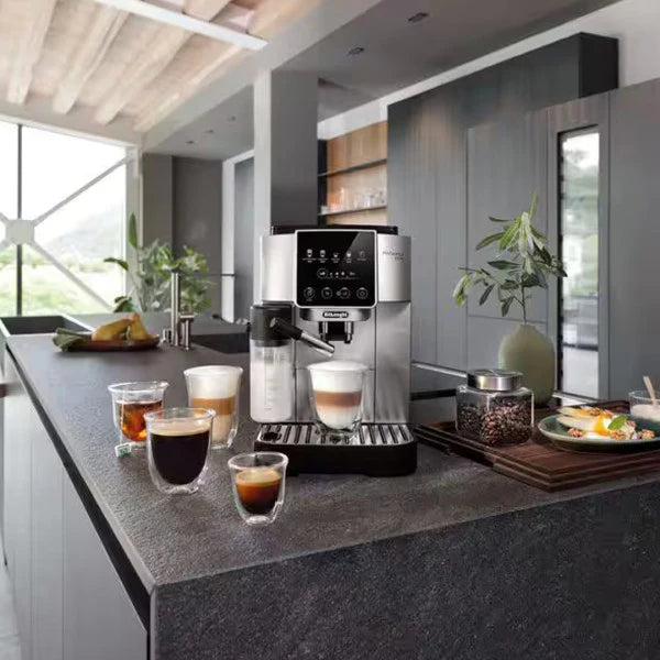 DeLonghi Rivelia Machine à espresso automatique – Écran tactile 3,5", 19 bars, LatteCrema Hot, réservoir 1,4 L – EXAM440.55.B