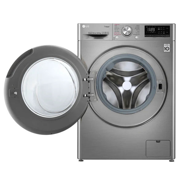 LG Lave-linge séchant frontal – 9/6 kg, AI DD™, Steam™, Wi-Fi ThinQ – F4V5VGP2T