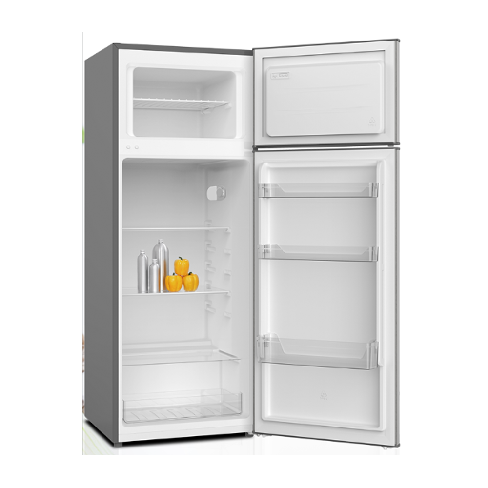 SCHNEIDER Réfrigérateur 2 Portes Défrost 206 L Gris – SCH-DF2-28N