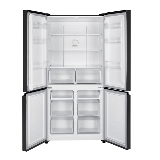 SCHNEIDER Réfrigérateur 4 Portes (French Door) 337 L Net Gris Noir – SCH-FF4-48