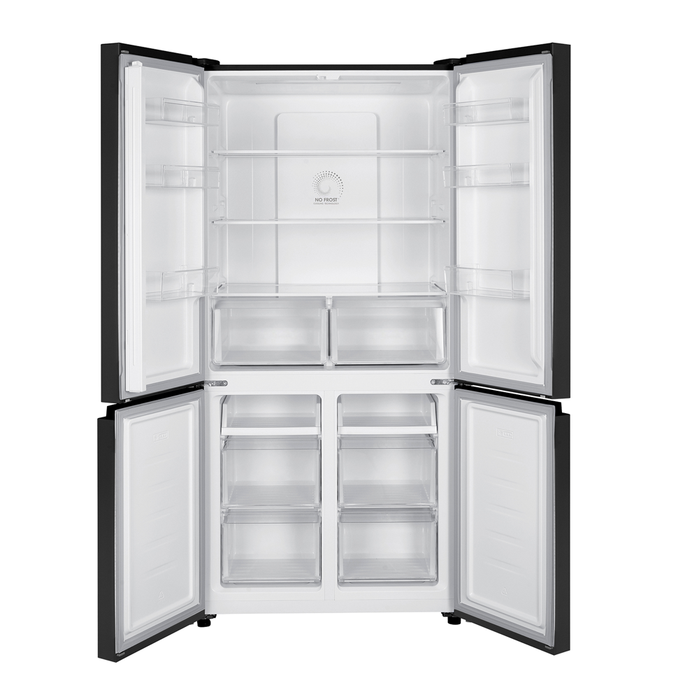 SCHNEIDER Réfrigérateur 4 Portes (French Door) 337 L Net Gris Noir – SCH-FF4-48