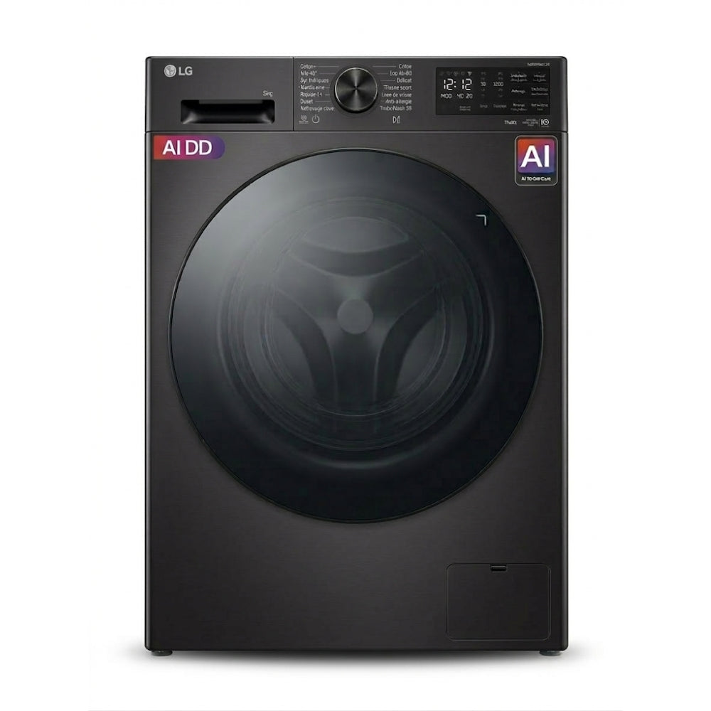 LG Lave-Linge Frontal 8 kg – Moteur Direct Drive, Vapeur, SmartThinQ Wi-Fi & AI Wash – F2X5PYNY6
