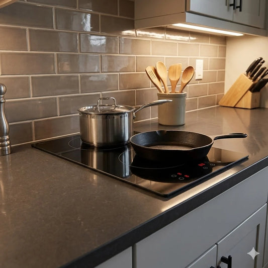 Schneider Plaque induction Domino 2 feux 30 cm - 3500 W, commandes tactiles, vitrocéramique - HSC-ID3501