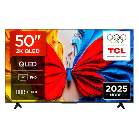 TCL TV 50 pouces QLED FHD - HDR10, Dolby Audio, Google TV, design métallique sans bord - 50S5K