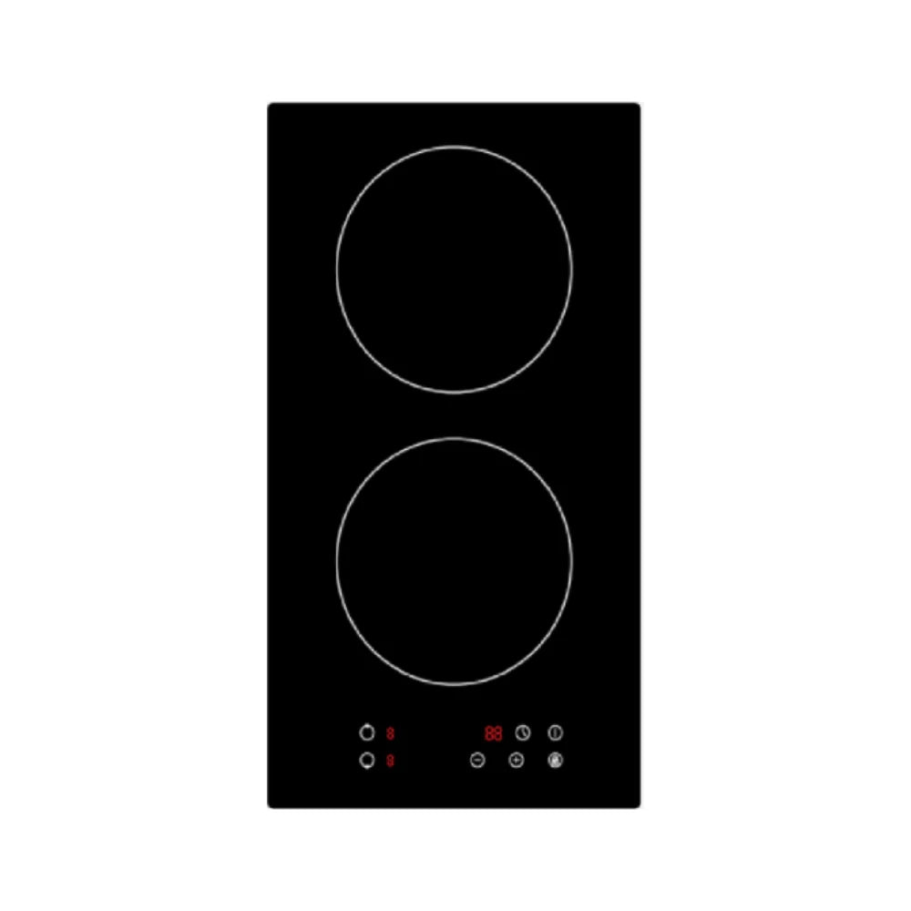 Schneider Plaque induction Domino 2 feux 30 cm - 3500 W, commandes tactiles, vitrocéramique - HSC-ID3501