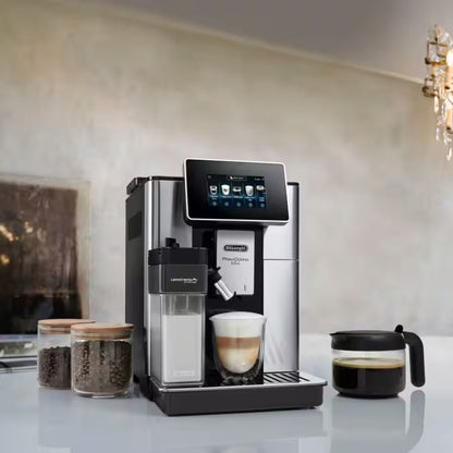 De'Longhi PrimaDonna Soul Expresso Broyeur - Bean Adapt, LatteCrema, 21 boissons, écran tactile 4,3" - ECAM610.75.MB