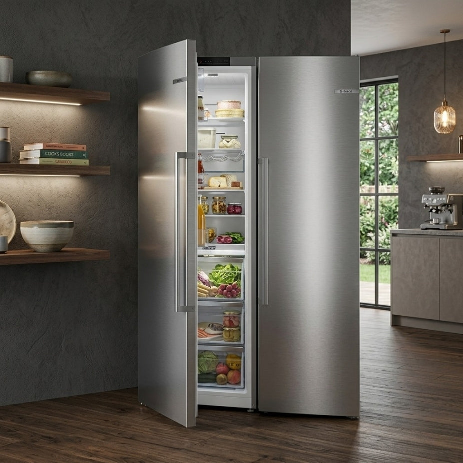 Bosch Pack Froid 588 L - Réfrigérateur VitaFresh, Congélateur No Frost BigBox - KSV36VL3OU + GSN36VL3OU