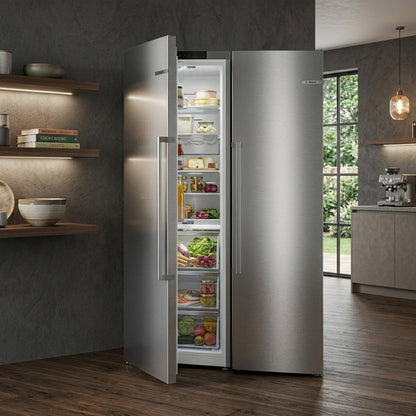 Bosch Pack Froid 588 L - Réfrigérateur VitaFresh, Congélateur No Frost BigBox - KSV36VL3OU + GSN36VL3OU