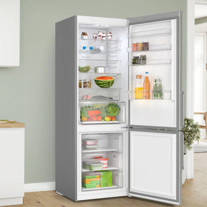 Bosch Réfrigérateur combiné 440 L No Frost 203 x 70 cm - VitaFresh XXL, Multi Airflow, Perfect Fit - KGN497ICT