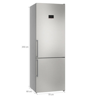 Bosch Réfrigérateur combiné 440 L No Frost 203 x 70 cm - VitaFresh XXL, Multi Airflow, Perfect Fit - KGN497ICT