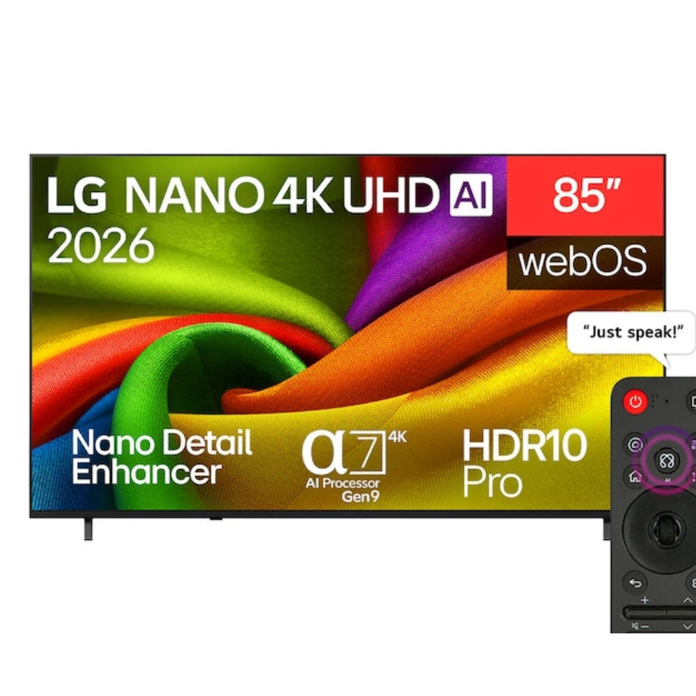 LG TV NanoCell 85 Pouces 4K UHD Smart TV HDR10 Pro webOS AI Gen9 VRR – 85NU850B6LA
