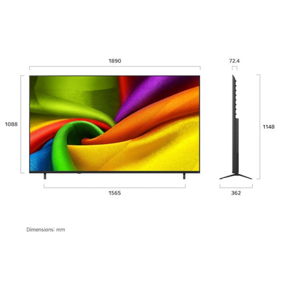 LG TV NanoCell 85 Pouces 4K UHD Smart TV HDR10 Pro webOS AI Gen9 VRR – 85NU850B6LA