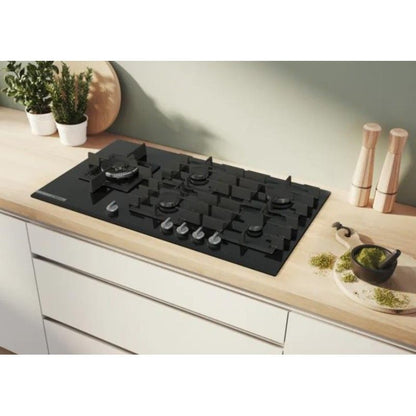 Bosch PRS9A6H40 Plaque Gaz Série 8 90 cm Verre Trempé Noir |