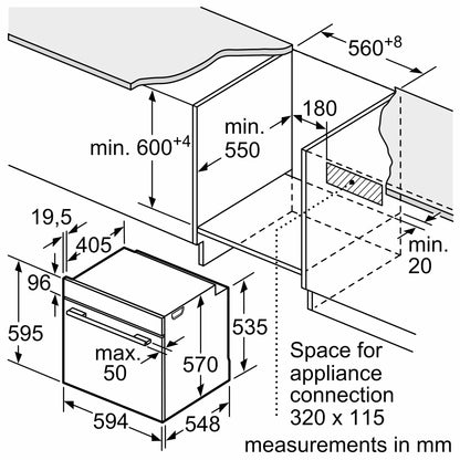 Bosch HJG852YBOT Four Encastrable Série 6 Noir 60x60