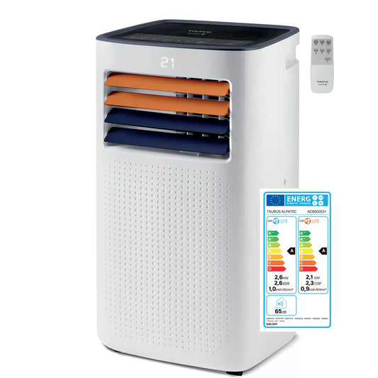 Climatiseur Mobile Taurus TEMP DESIGN+ 9000 BTU Réversible Chaud/Froid avec Télécommande