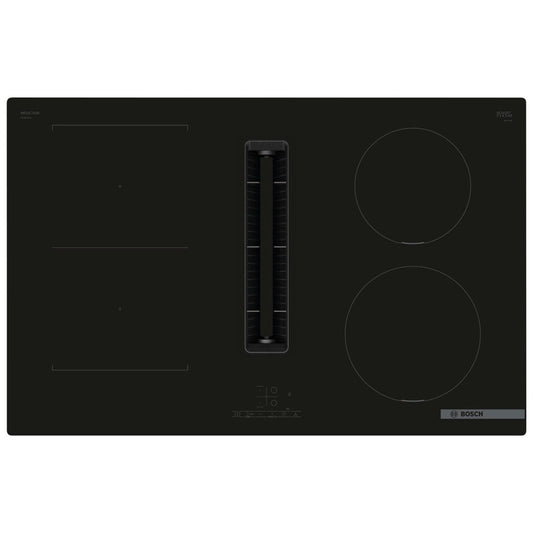 Bosch Série 4 PVS811B16E – Plaque à Induction 80 cm avec Hotte Intégrée Noire