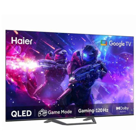 Haier TV QLED 85" – 4K (3840×2160), Google TV, Dolby Vision/Atmos, MEMC, 4× HDMI 2.1 (VRR/ALLM/eARC) – H85S80GUX