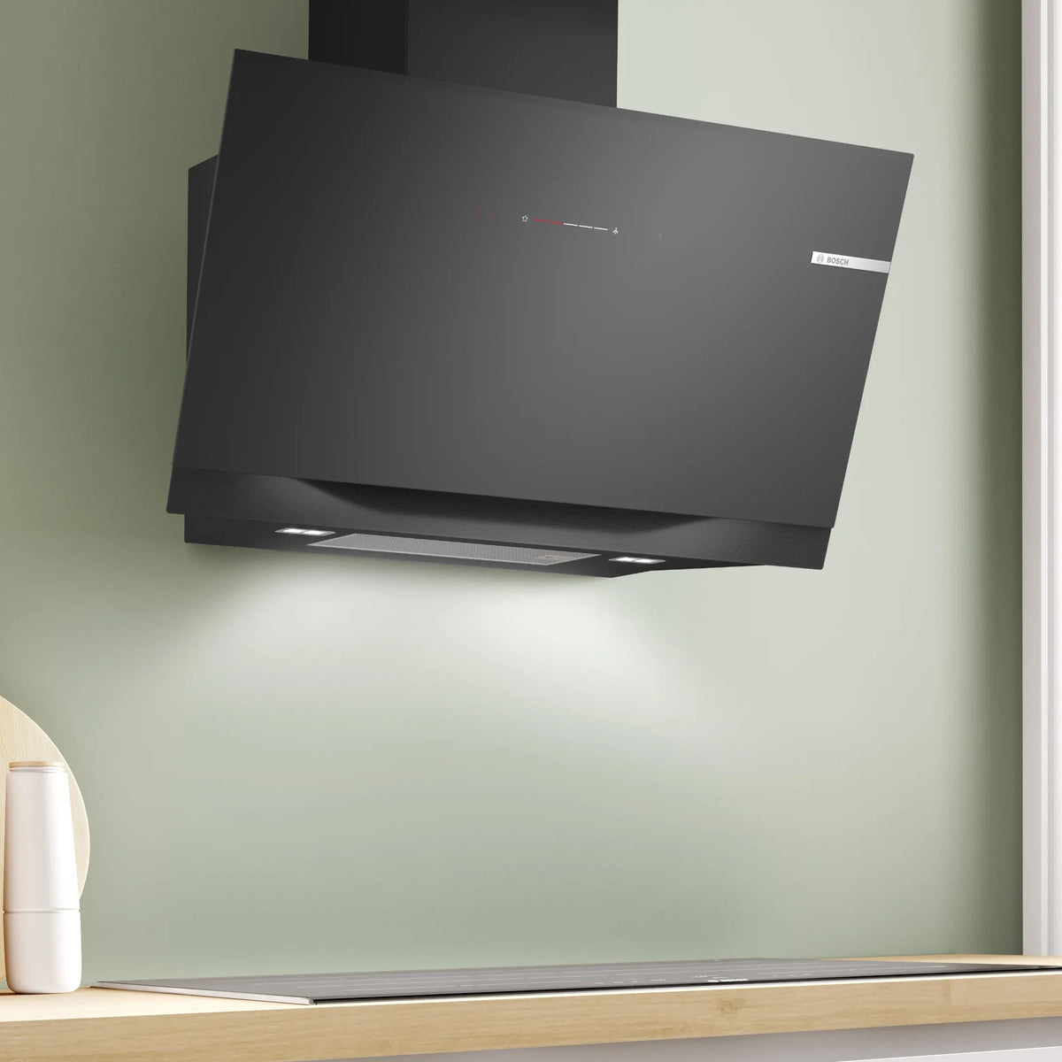 Bosch DWK91LT60 Hotte Murale Série 8 90 cm Noir Verre |