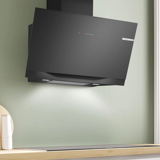 Bosch DWK91LT60 Hotte Murale Série 8 90 cm Noir Verre |