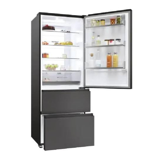 Réfrigérateur Multi-Portes Haier HTR5719ENPT 450 L No Frost Inverter Noir Slate – 3 Portes