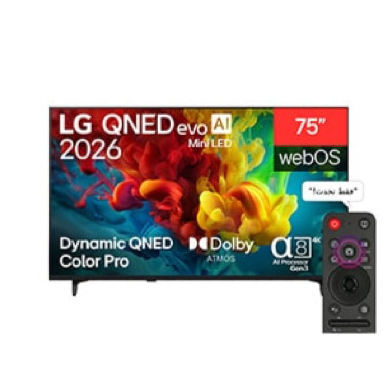 LG 75QNED84B6T TV QNED Mini LED 75” 4K Smart TV AI webOS 26