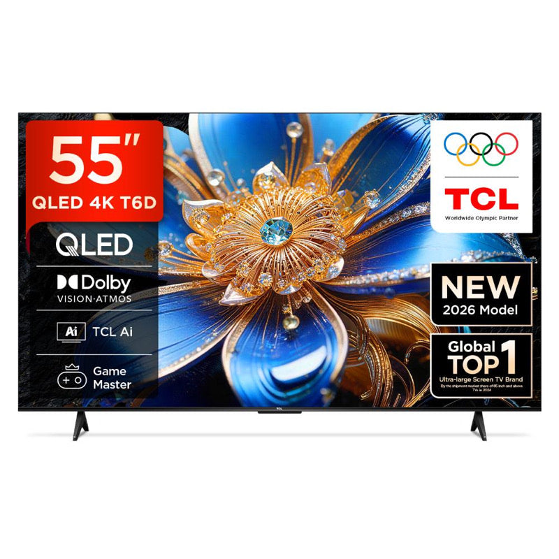 TCL 55T6D TV QLED 55 Pouces 4K UHD Google TV avec Dolby Vision