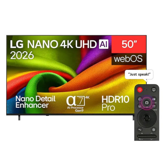 LG TV NanoCell 50 Pouces 4K UHD Smart TV webOS HDR10 Pro VRR AI Gen9 – 50NU850B6L