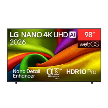 LG 98NU850B6LB – TV 98” 4K UHD Smart TV, Grand Écran, Technologie IA et Expérience Cinéma