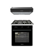 Taurus Pack Encastrable 3 pièces - Four, Plaque, Hotte, Finition noire -