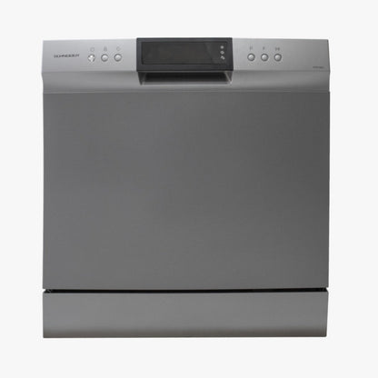 Schneider Lave-vaisselle compact Table Top Silver - 8 couverts, 8 programmes, 49 dB, Auto Open - WQP8-3802H