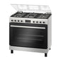 Bosch Cuisinière gaz posable Série 6 - 90 cm, 5 feux, four XXL 147 L, rôtissoire, grilles fonte - HGP3I8W50S