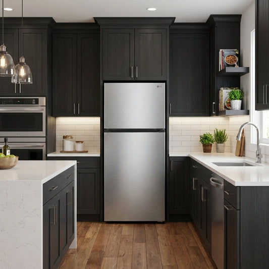 LG Réfrigérateur 2 Portes - 424 L - Compresseur Inverter - Éclairage LED - Silver - GR-B522MQBM