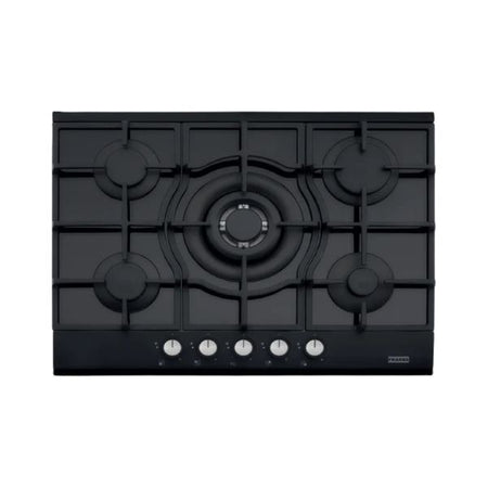 FRANKE Plaque de cuisson à gaz 5 feux en verre noir – FHNG 705 4G TC BK C
