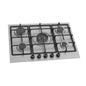 SCHNEIDER Plaque de cuisson Gaz 71 cm en Inox – 5 Feux avec Brûleur Central Wok & Grilles en Fonte - EL008