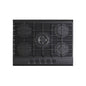 SCHNEIDER Plaque de cuisson Gaz 70 cm en Verre Noir – 5 Feux avec Brûleur Central Wok & Grilles en Fonte - 7210-06