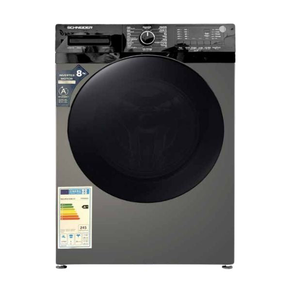 SCHNEIDER Machine à laver Inverter 8 kg 1200 tr/min A++ Gris – CSC80IN22